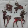Thumbnail for Set van 4 handgemaakte kersthangers - rendieren - ornament voor in de kerstboom