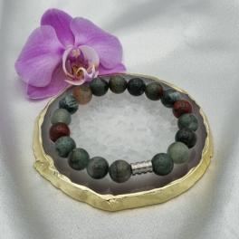 Handgemaakte herenarmband Afrikaans bloedsteen