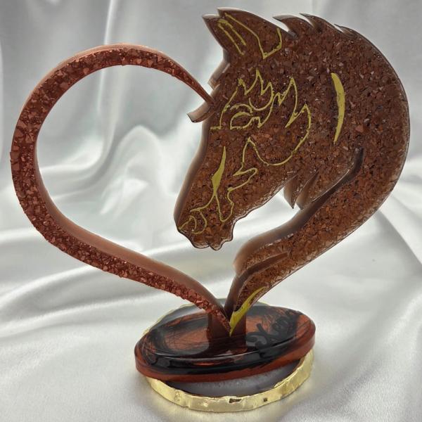 Hart met paardenhoofd op voet - custom item