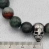 Thumbnail for Handgemaakte herenarmband Afrikaans bloedsteen met doodskop