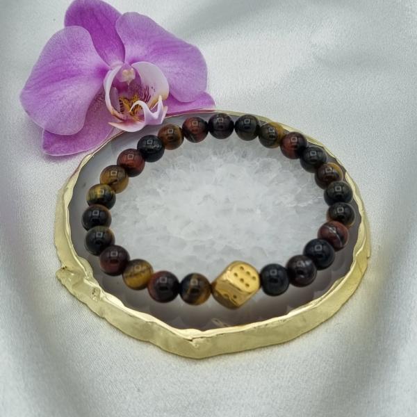 Handgemaakte herenarmband Tijgeroog