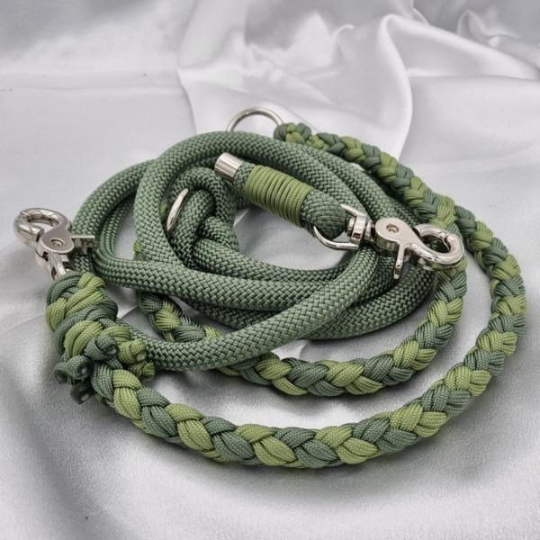 Unieke handgemaakte set voor hond en baas – Salie groen