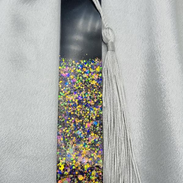 Boekenlegger ´glitter´ zwart