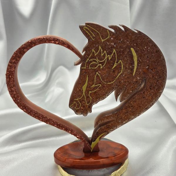 Hart met paardenhoofd op voet - custom item