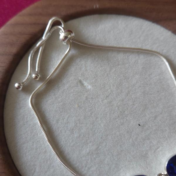 925 zilveren armband ingelegd met Oostenrijks kristal - verstelbaar