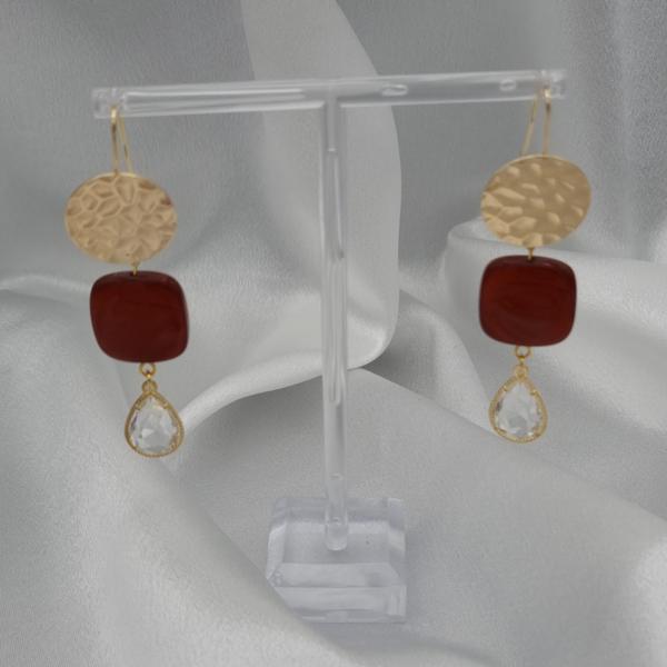 Handgemaakte vergulde statement oorbellen