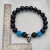 Thumbnail for Handgemaakte herenarmband Black Onyx doodskop