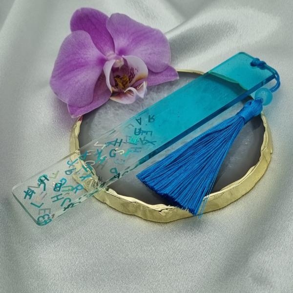 Boekenlegger ´letters´ blauw