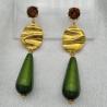 Thumbnail for Handgemaakte statement oorbellen Polaris - groen