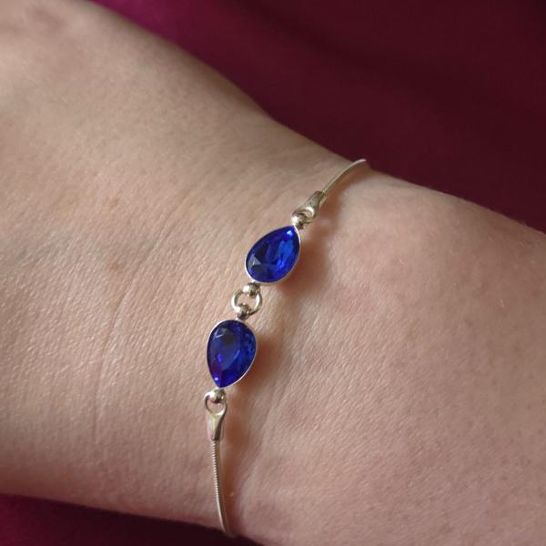 925 zilveren armband ingelegd met Oostenrijks kristal - verstelbaar