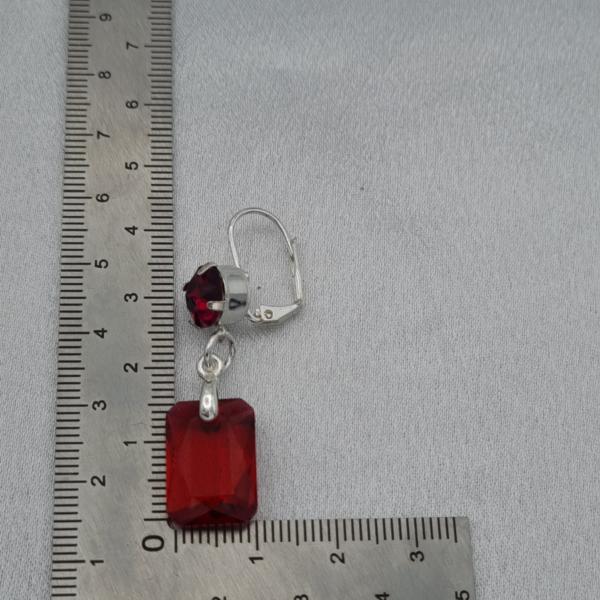 Luxe handgemaakte kristallen oorbellen - rood