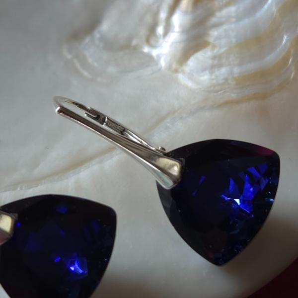 925 zilveren leverback oorbellen met Oostenrijks kristal