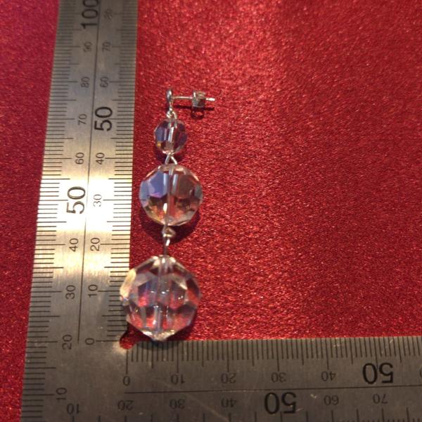 Luxe 925 zilveren oorbellen met kristallen kralen