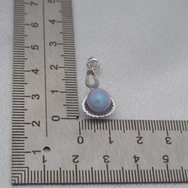 Luxe 925 zilveren oorbellen met kristalparel - lichtblauw/lila