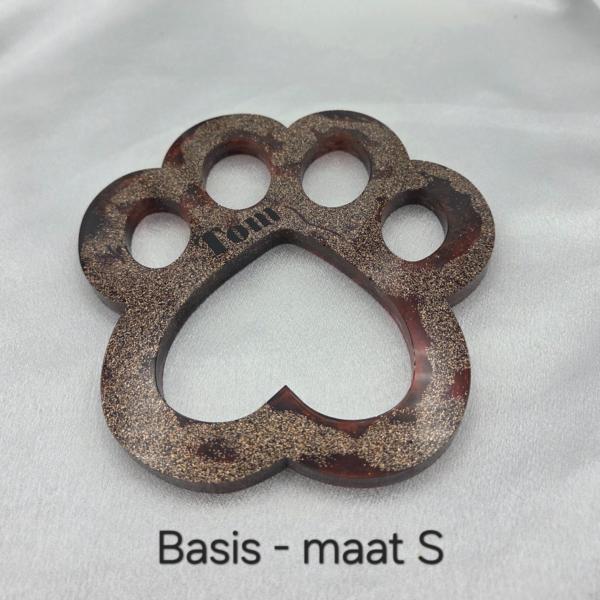 Grote poot hond of kat - haar en/of as verwerking - custom item