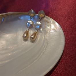 925 zilveren oorbellen met Oostenrijks kristal en zoetwaterparels