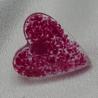 Thumbnail for Handgemaakte epoxy oorstekers 'hart groot' - roze flakes