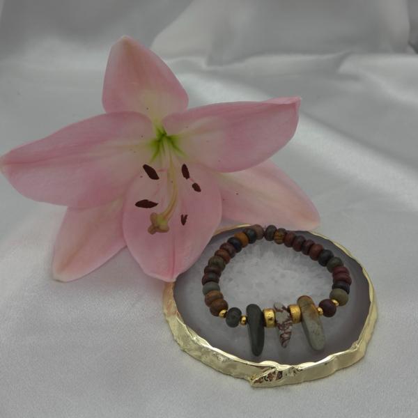 Picasso Jaspis armband – elastiek