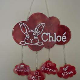 Lieve baby geboortewolk - kraam cadeau - geboorte - custom