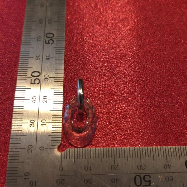 RVS creolen met kristallen hanger