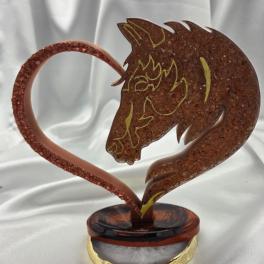 Hart met paardenhoofd op voet - custom item