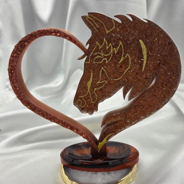 Hart met paardenhoofd op voet - custom item