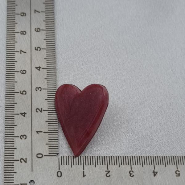 Handgemaakte epoxy oorstekers 'hart groot' - klassiek roze