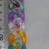 Thumbnail for Acryl schakelarmband met vergulde onderdelen - multicolor