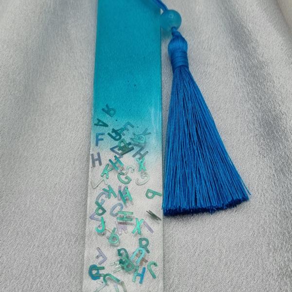 Boekenlegger ´letters´ blauw