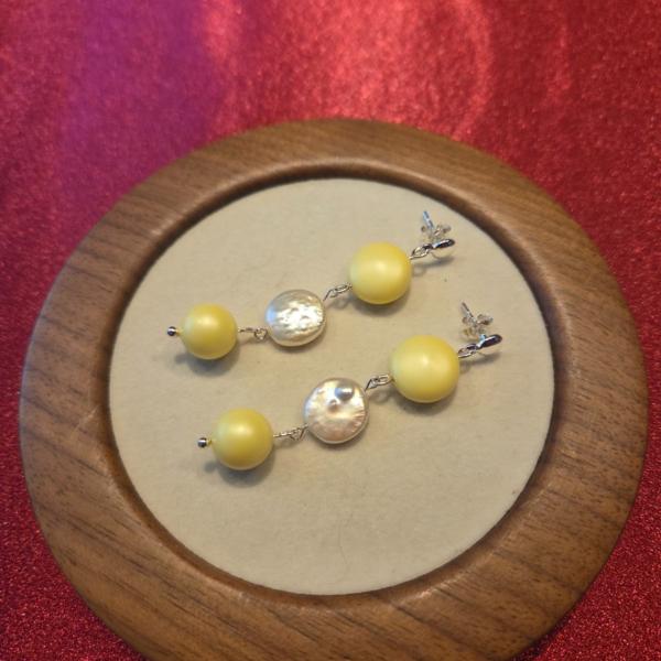 925 zilveren oorbellen met kristal parels en zoetwater parels - 2 kleuren beschikbaar