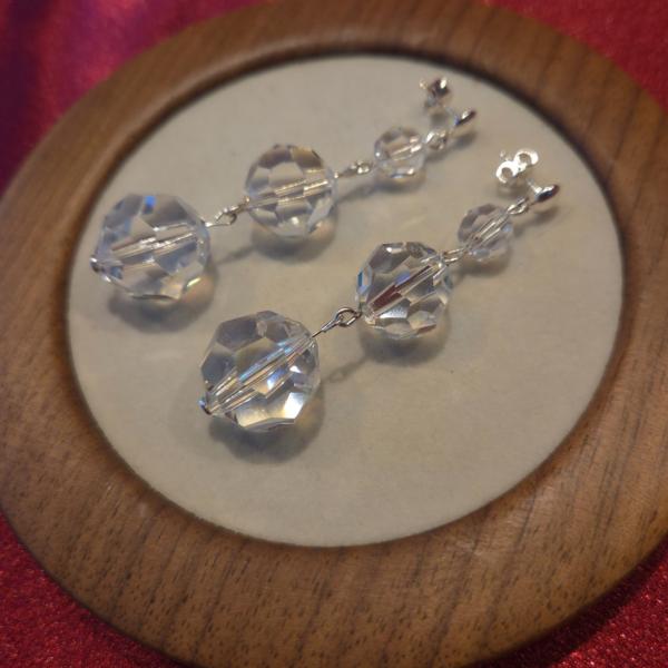 Luxe 925 zilveren oorbellen met kristallen kralen