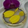 Thumbnail for Handgemaakte epoxy oorbellen 'tulp' - geel