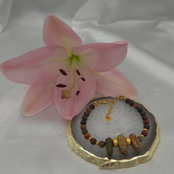 Picasso Jaspis armband – verstelbaar