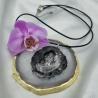 Thumbnail for Handgemaakte ketting en epoxy hanger 'geode'
