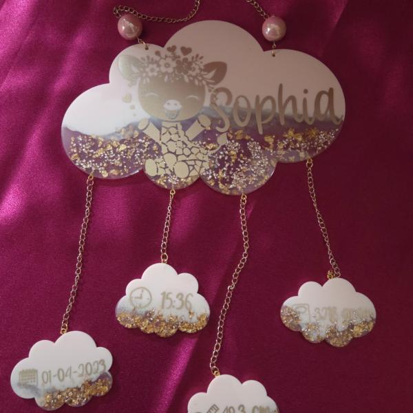 Lieve baby geboortewolk - kraam cadeau - geboorte - custom
