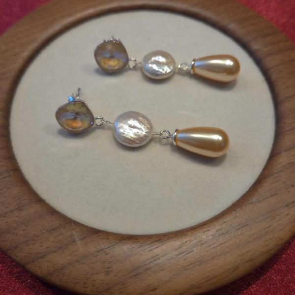 925 zilveren oorbellen met Oostenrijks kristal en zoetwaterparels