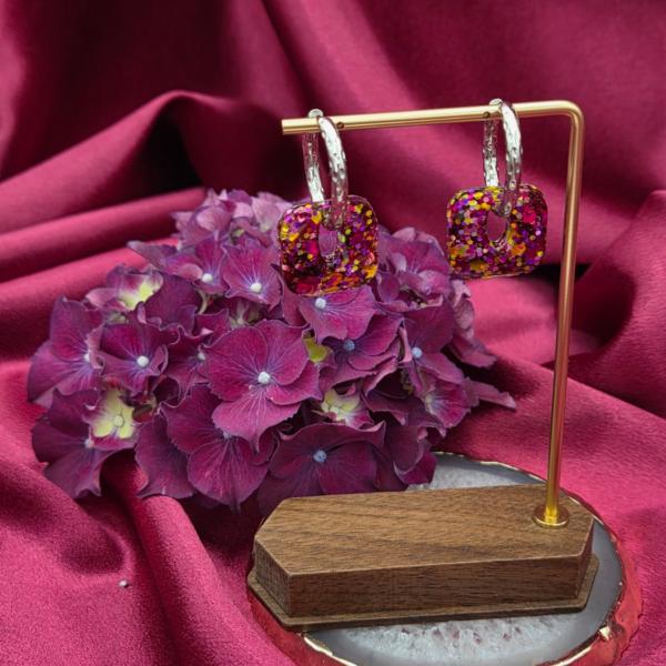 Epoxy hangers voor creolen - vierkant - meerdere varianten beschikbaar