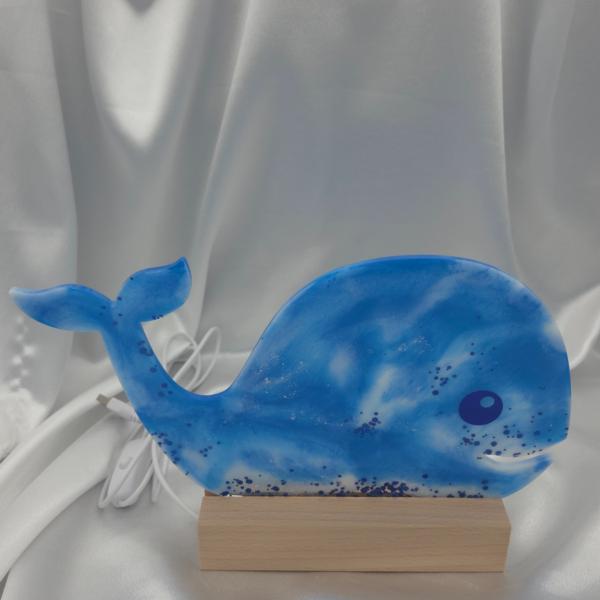 Nachtlampje 'walvis' - Personalisatie mogelijk